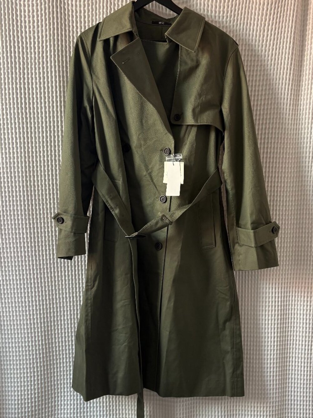 NWT Uniqlo : C collab olive green women's minimalist trench coat size large